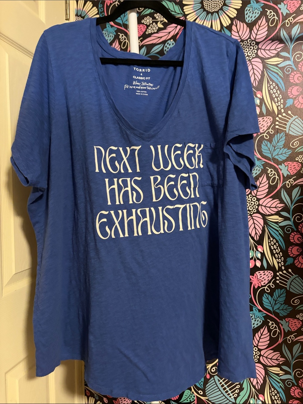 torrid Blue Short Sleeve Tee with White Graphic